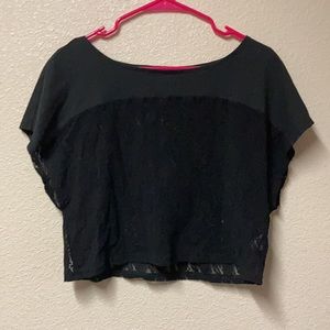 HOST PICK French Connection UK Black Lace Crop Top